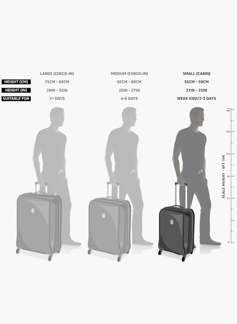 Echolac Celestra FA+ 54 Cm 4-Double Wheeled Hardcase Expandable Cabin Luggage Trolley Case - Dark Grey - Image 4